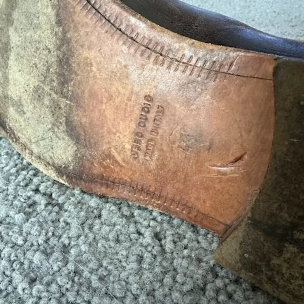Caldoberia Coseauan Brown Leather Oxfords - Handmade in Italy - Sz. 43 - VGUC